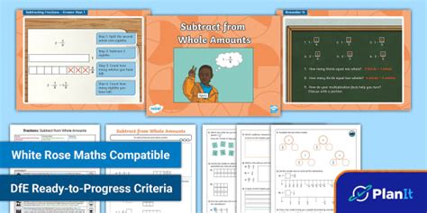 Y Subtract From Whole Amounts Planit Maths Lesson