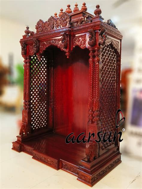 Top 10 Latest Wooden Temple Designs for Home - Aarsun