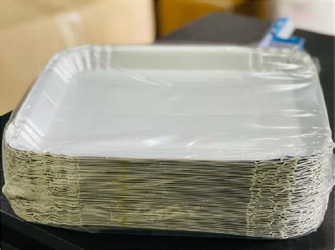 Plain Silver Disposable Paper Plate For Event And Party Supplies