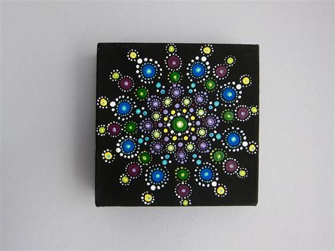 SMALL MANDALA PAINTING Office Decor Home Decor Henna Art Etsy