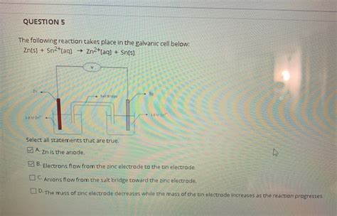 Solved QUESTION 5 The Following Reaction Takes Place In The Chegg