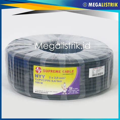 Jual SUPREME NYY 2 X 2 5 MM 2X2 5 MM KABEL LISTRIK HITAM KAWAT