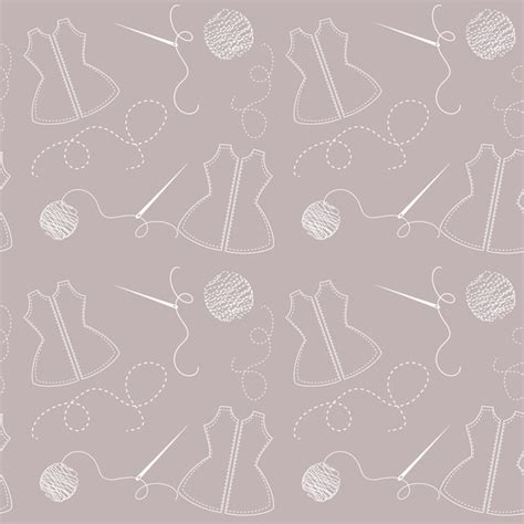 Premium Vector Sewing Concept Seamless Pattern