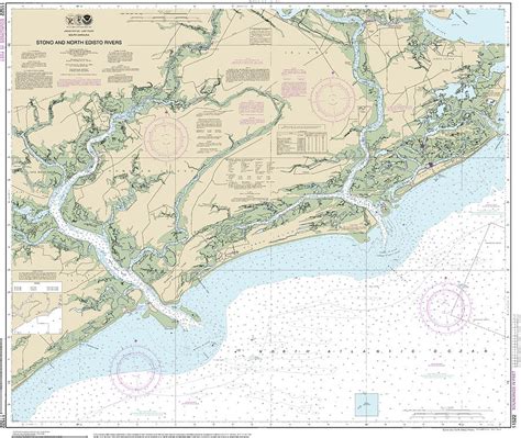 Nautical Chart 11522 Stono North Edisto Rivers Mixed Media By Sea Koast Pixels