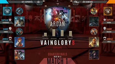 G2 Esports Vs SK Gaming Game 1 Vainglory 8 EU Autumn 2017 Split 2