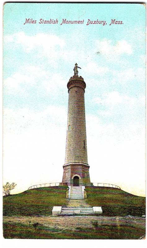 Old Postcard Miles Standish Monument Duxbury Massachusetts Jackie S Vintage Postcards