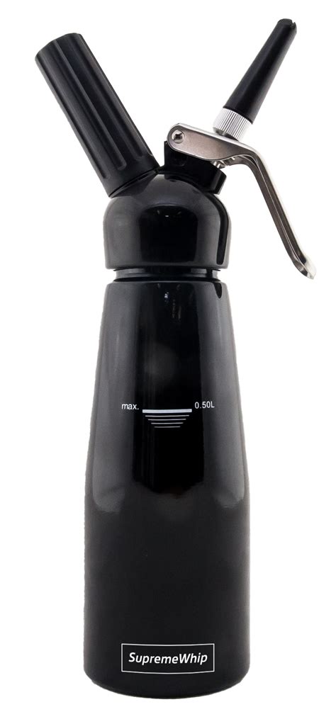 Whipped Cream Canister Dispenser 0.5 Litre – Black SupremeWhip - Cream Charger World