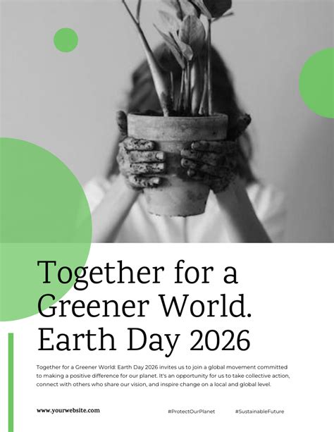 White And Green Earth Day Campaign Poster Venngage