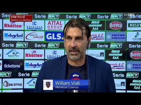 Ascoli Vs Cosenza 0 1 Mr Viali Post Gara YouTube