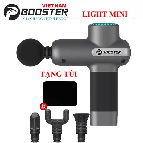 TẶNG TÚI Súng massage gun Booster Lightsaber Mini 70W 4 đầu 5 chế