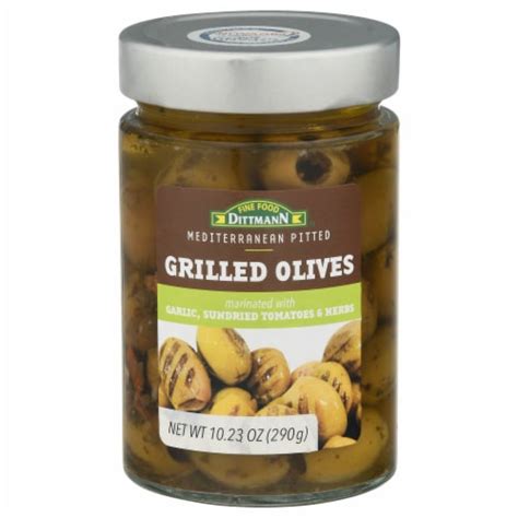 Fine Food Dittmann Garlic Lemon Herbs Marinated Grilled Green Olives