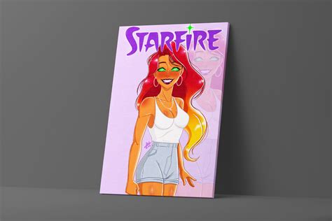 Printable Starfire Casual Poster A4 Starfire Teen Titans Digital Print Teen Titan Instant