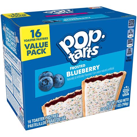 Pop Tarts Frosted Blueberry 16 Toaster Pastries Walmart