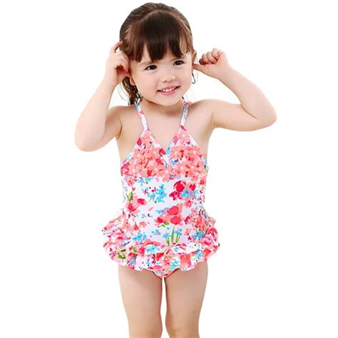 Dailiwei 1 8t Baby Girls Swimwear Toddler Cute Floral Ruffle Swimsuit