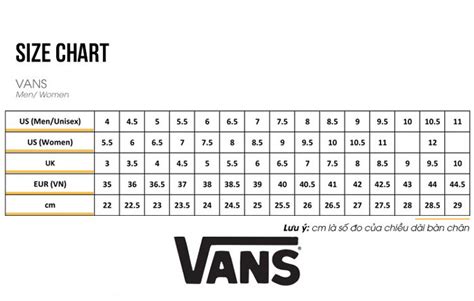 Cách Chọn Vans Size Chart Chuẩn Không Cần Chỉnh