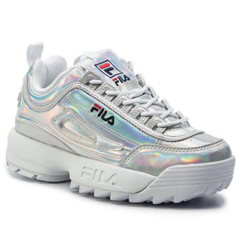 Sneakers Fila Disruptor M Low Wmn 1010747 3VW Argento Escarpe It