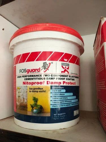 Cementitious Waterproofing Fosguard Nitoproof Damp Proof Coating For