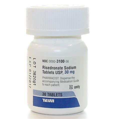 Rx Item-Risedronate 30MG 30 TAB-Cool Store- by Teva Pharma USA Gen Actonel