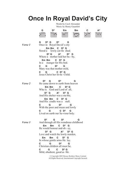 Once In Royal Davids City Sheet Music Direct