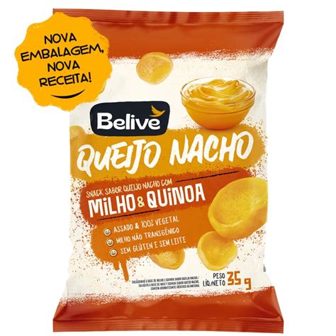 Salgadinho Sem Glúten e Sem Lactose Belive sabor Queijo 25g Paraíso