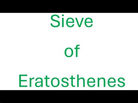 Apply Sieve Of Eratosthenes Method To Identify Prime Numbers From 1 To