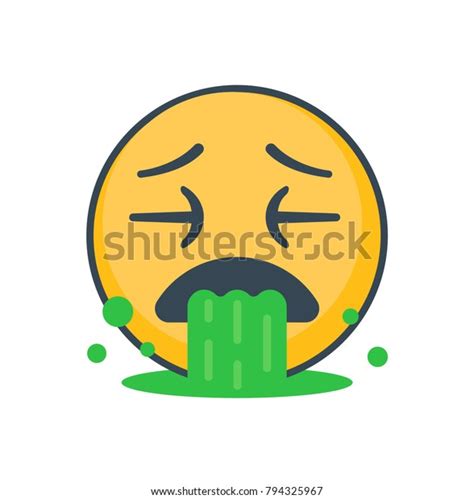 Isolated Vomiting Emoticon Stock Vector Royalty Free 794325967