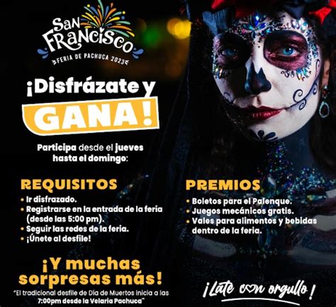 Disfrázate y participa en la Feria de San Francisco Pachuca Hidalgo