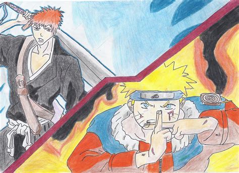 Ichigo Vs Naruto coloured by Scotty-94 on DeviantArt