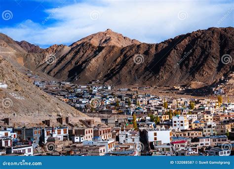 Leh Ladakh City View From Shanti Stupa Royalty-Free Stock Photography ...