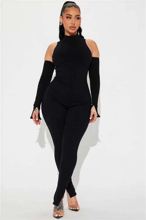 Rhianon Snatched Jumpsuit Black Fashion Nova