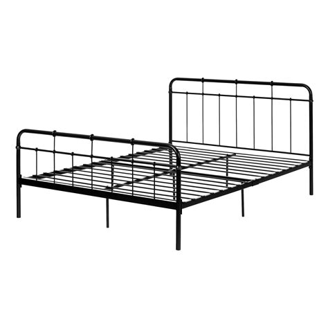 South Shore Versa Metal Queen Size Platform Bed, Black - Walmart.com