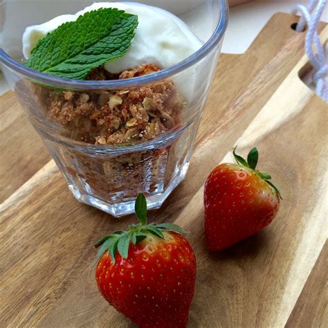 Healthy Rabarber Aardbeien Crumble Food I Love Rabarber Aardbeien