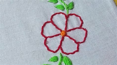 Flower Embroidery Easy Flower Embroidery Tutorial For Beginners Unique Flower Embroidery