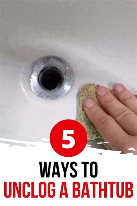 How To Unclog A Bathtub Drain Easily Clogged Drain Bathtub Unclog