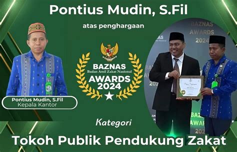 Kakan Kemenag Manggarai Terima Baznas Awards Tahun 2024 FloresPos Net