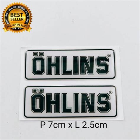 Jual Emblem Timbul 3d Logo OHLINS ISI 2 PUTIH KUALITAS TER BAIK TER