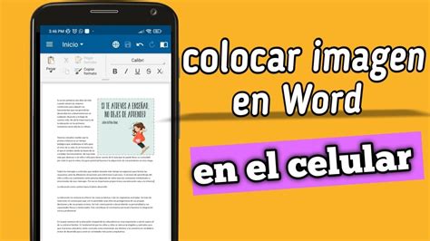 cómo insertar una imagen en el Word del celular YouTube