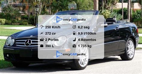 Mercedes CLK Cabriolé 350 A209 Ficha Técnica 2005 2006 desempenho