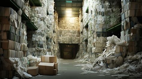 Premium Ai Image The Warehouse With Cardboard Boxes