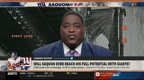 ESPN FIRST TAKE Damien Woody DEBATE Will Saquon Ever Reach His Full