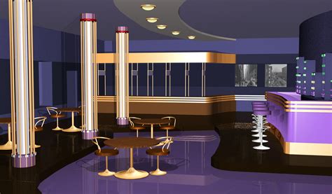 Interior of jazz club by Yulia Malyutenko at Coroflot.com