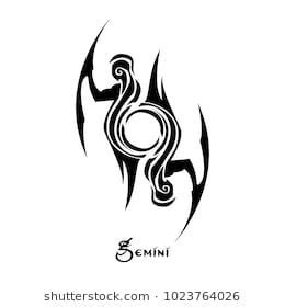 Gemini Tribal Tattoo Designs For Men