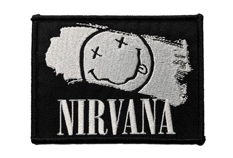 Nirvana Happy Face Paint Woven Patch