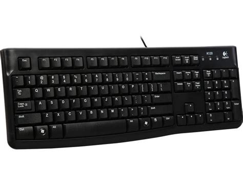 Refurbished Logitech K120 920 002478 Black Wired Keyboard