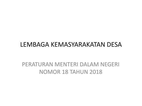 Lembaga Kemasyarakatan Desa Pptx