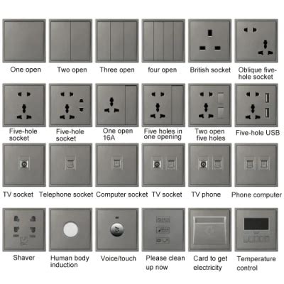 High Quality Uk Africa Electrical Gang Way Tv Computer Wall Socket