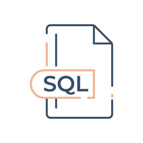 Sql File Format Icon Sql Extension Line Icon Vector Art At