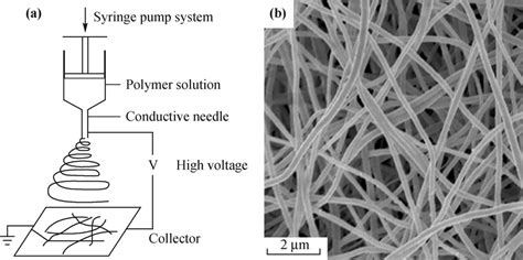 Electrospinning Of Nanofibers A The Schematic Of Overall Process