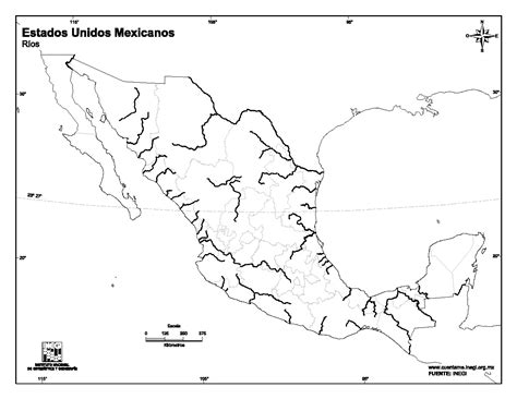 Mapa De Los Rios De México