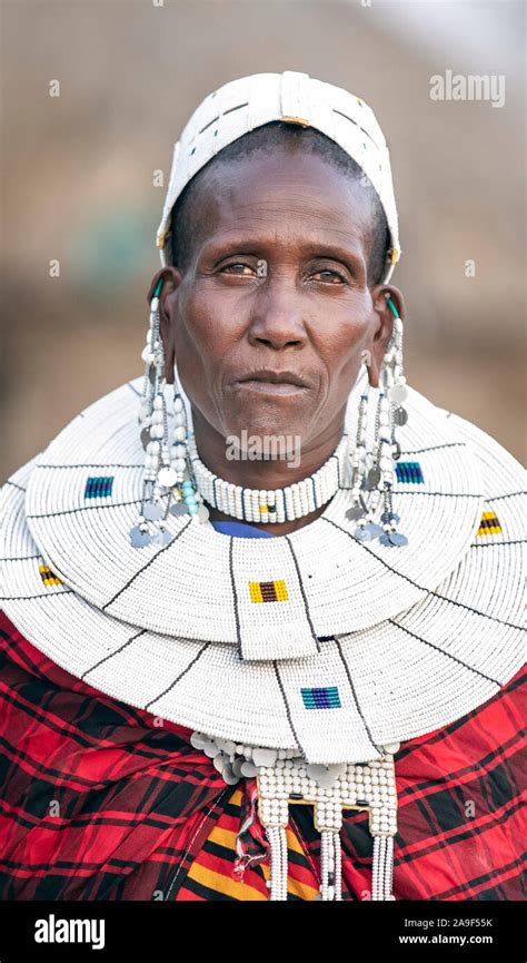 Arusha Tanzania 7th September 2019 Beautiful Maasai Women In